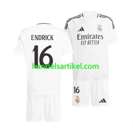 Real Madrid ENDRICK 16 Kinder Heim Trikotsatz 2024/25 Kurzarm